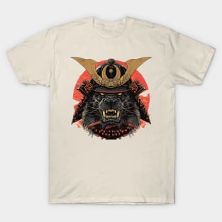 samurai black lion T-Shirt